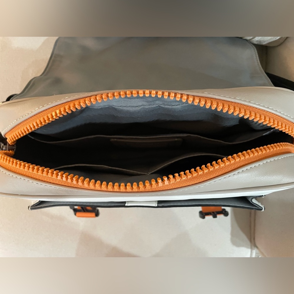 Coach Beige and Orange Messenger Bag - Picture 8 of 10
